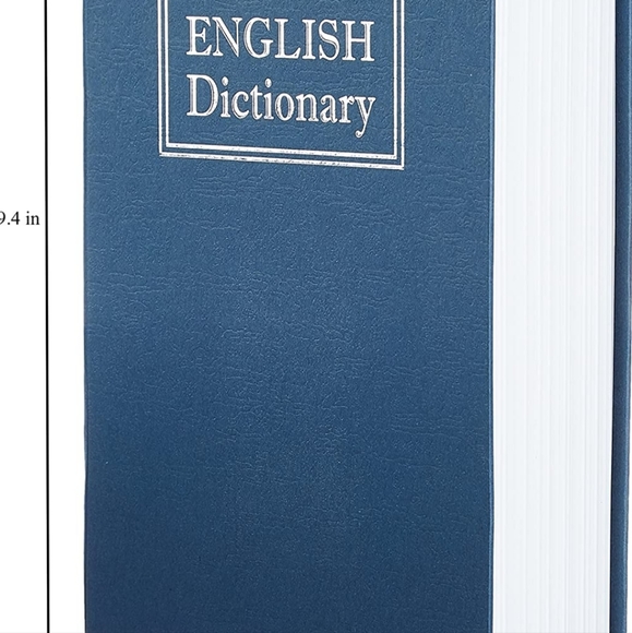 Basics Book Safe, Key Lock, Blue - Picture 3 of 5